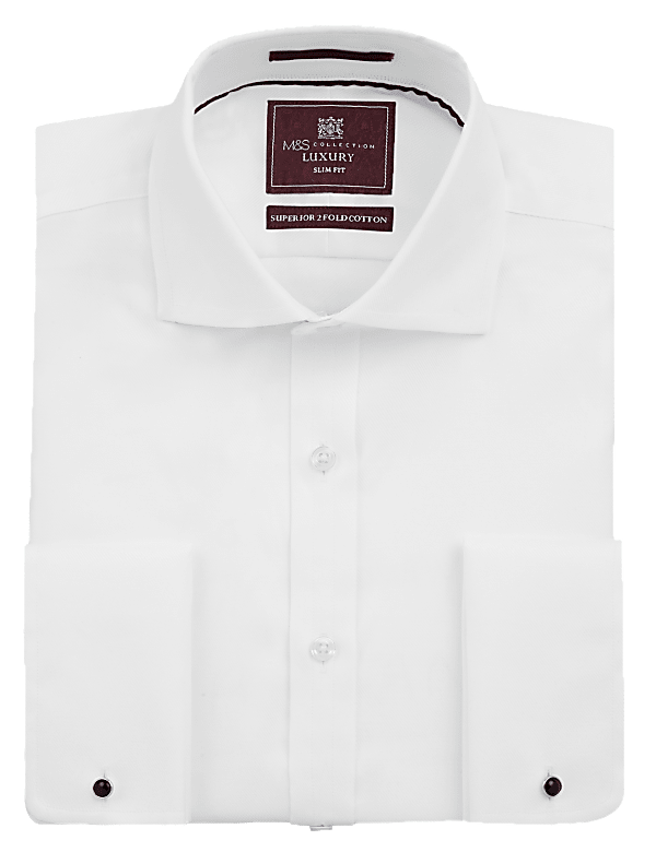 Slim Fit Easy Iron Pure Cotton Shirt