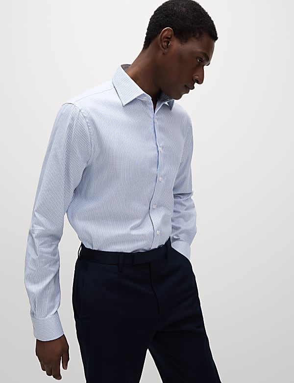 Regular Fit Luxury Cotton Striped Shirt - GR