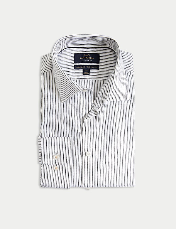 Regular Fit Luxury Cotton Striped Shirt - NZ