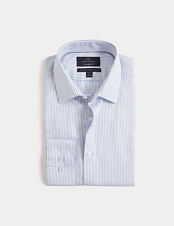 Tailored Fit Luxury Pure Cotton Striped Shirt - BN