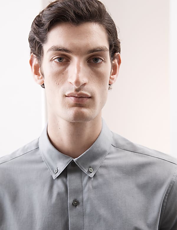 Slim Fit Cotton Stretch 360 Flex&trade; Shirt - GR