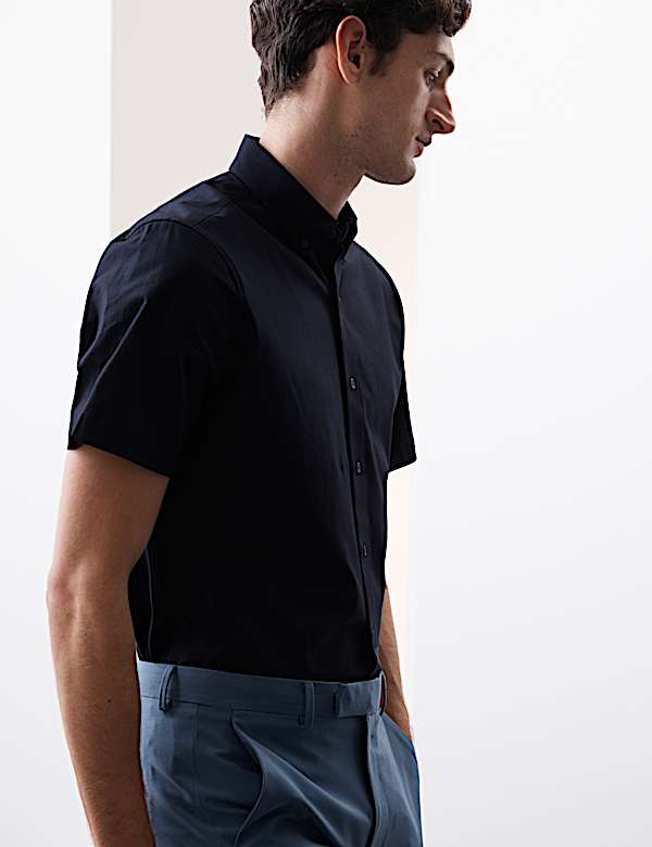 Regular Fit Cotton Stretch 360 Flex Shirt - US
