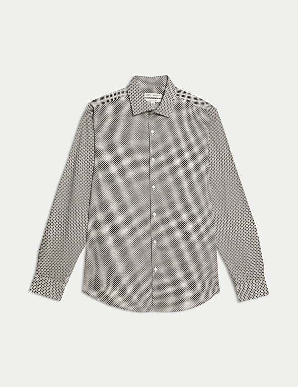 Camisa de ajuste estándar de planchado fácil 100 % algodón - US