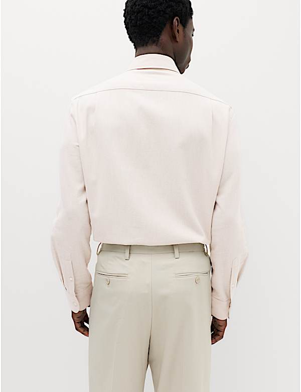 Regular Fit Easy Iron Marl Shirt - NL