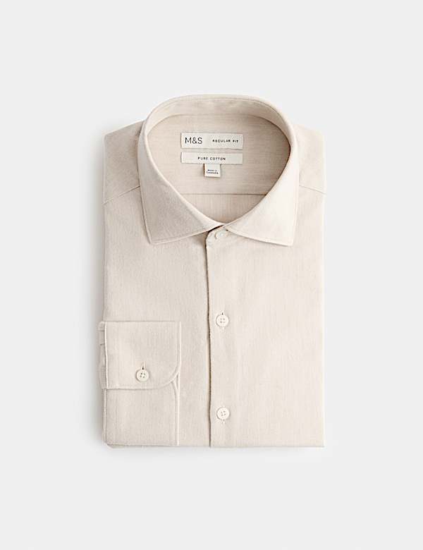 Regular Fit Easy Iron Marl Shirt - NL
