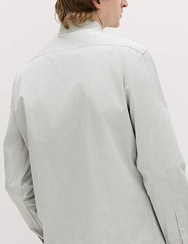 Regular Fit Pure Cotton Marl Shirt - AL