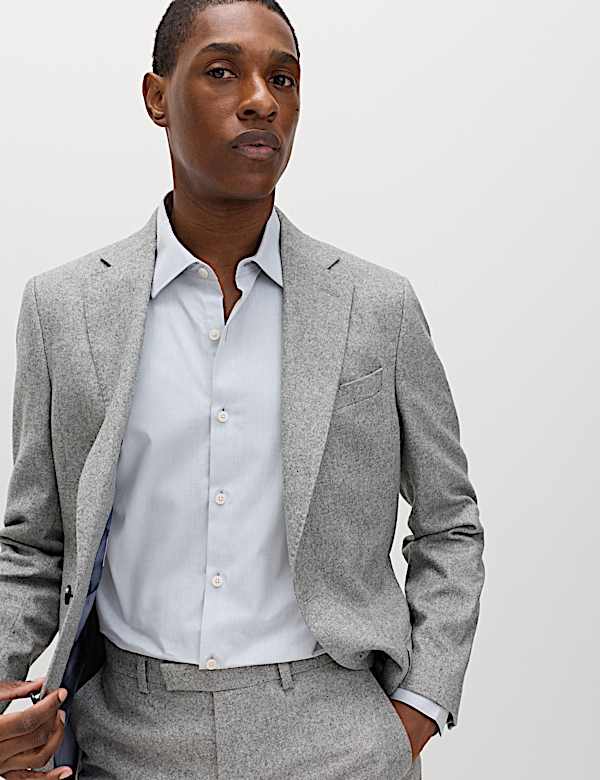 Regular Fit Pure Cotton Marl Shirt