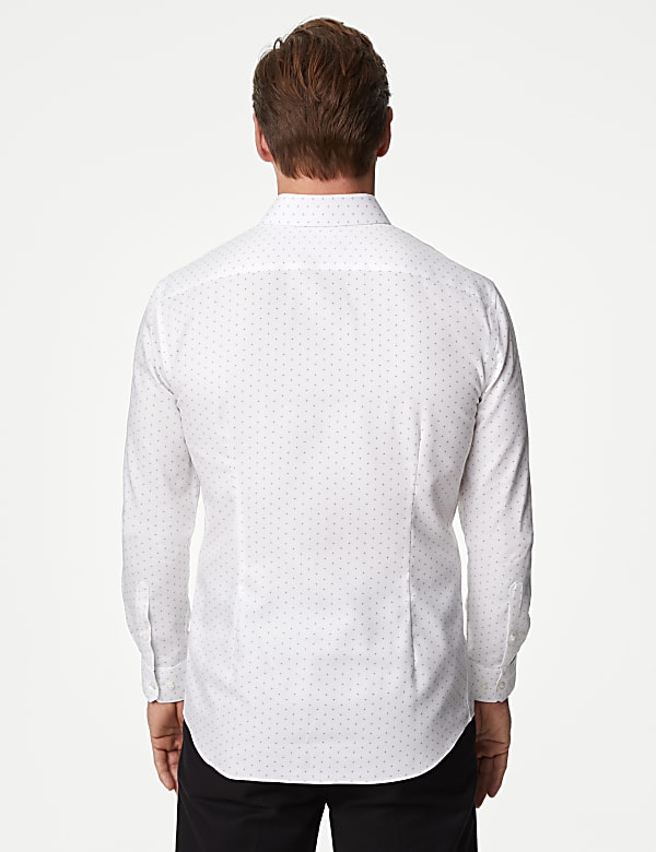 Slim Fit Non Iron Pure Cotton Printed Shirt