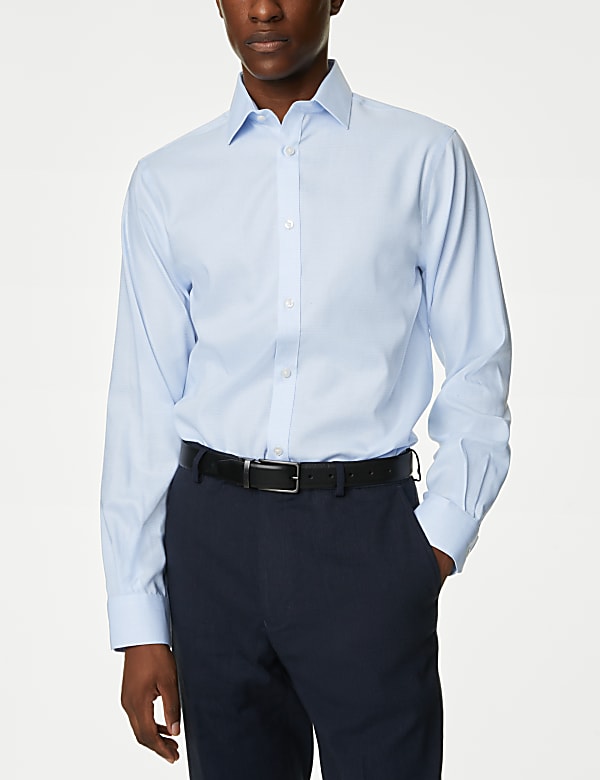 Regular Fit Non Iron Pure Cotton Check Shirt