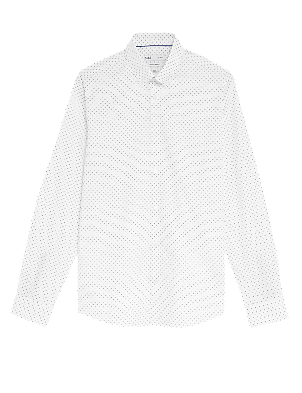 Slim Fit Cotton Rich Sun Ray Print Shirt