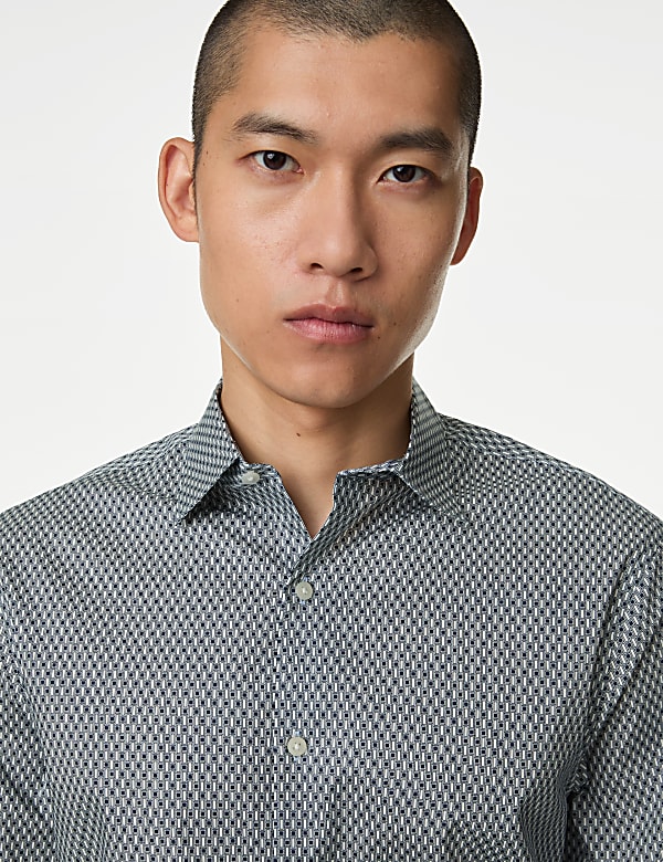 Regular Fit Easy Iron Pure Cotton Shirt - LV