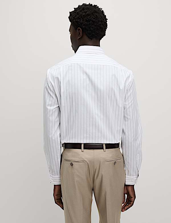 Easy Iron Pure Cotton Striped Shirt - JP