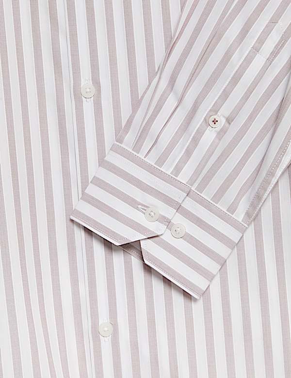 Regular Fit Pure Cotton Striped Shirt