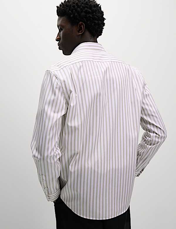 Regular Fit Pure Cotton Striped Shirt