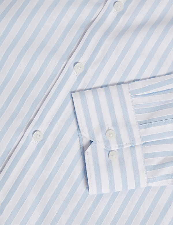 Regular Fit Pure Cotton Striped Shirt