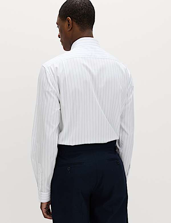 Regular Fit Pure Cotton Striped Shirt