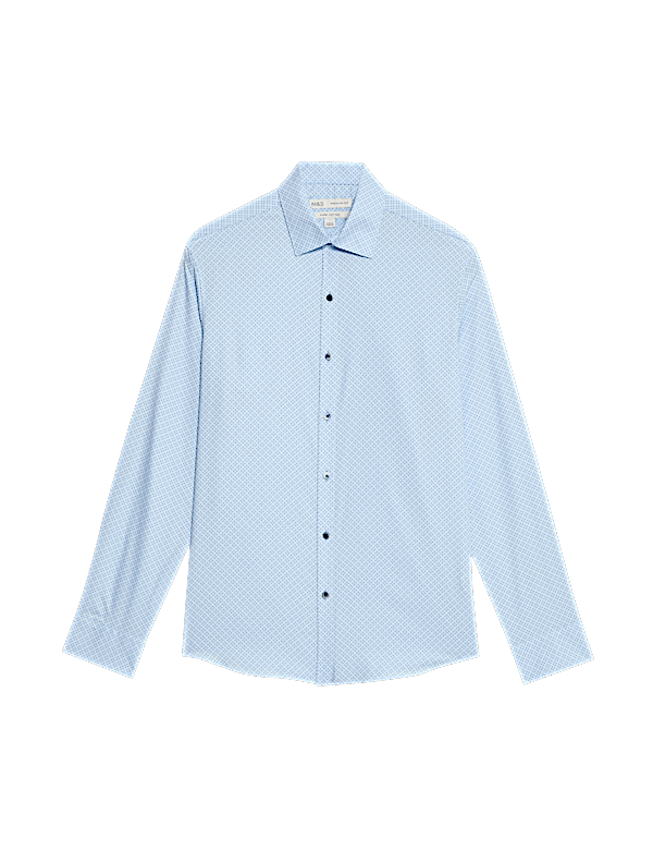 Regular Fit Easy Iron Pure Cotton Printed Shirt