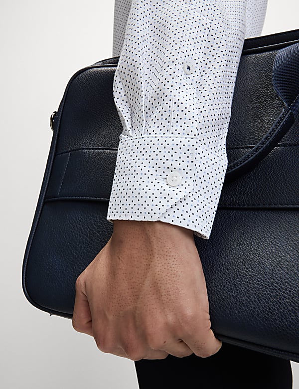 Regular Fit Easy Iron Pure Cotton Printed Shirt