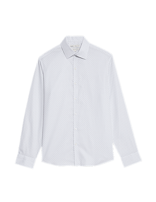Regular Fit Easy Iron Pure Cotton Printed Shirt