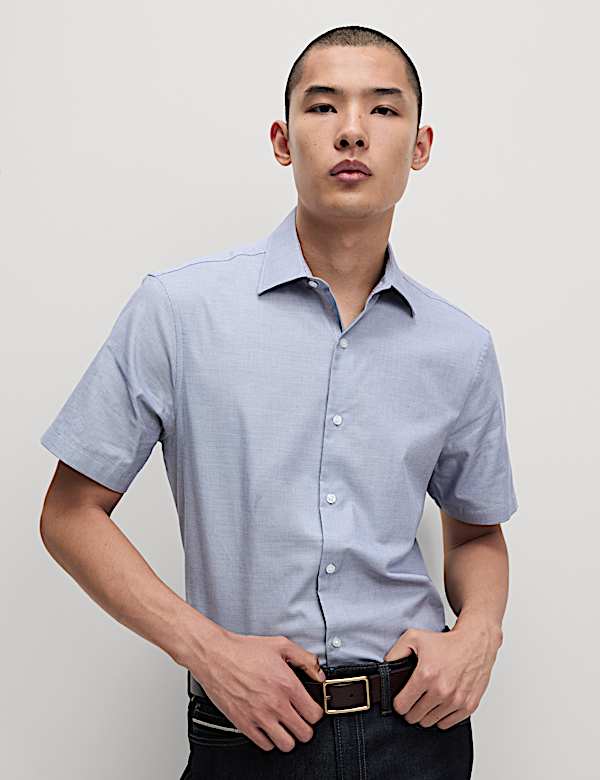 Regular Fit Easy Iron Pure Cotton Shirt - US