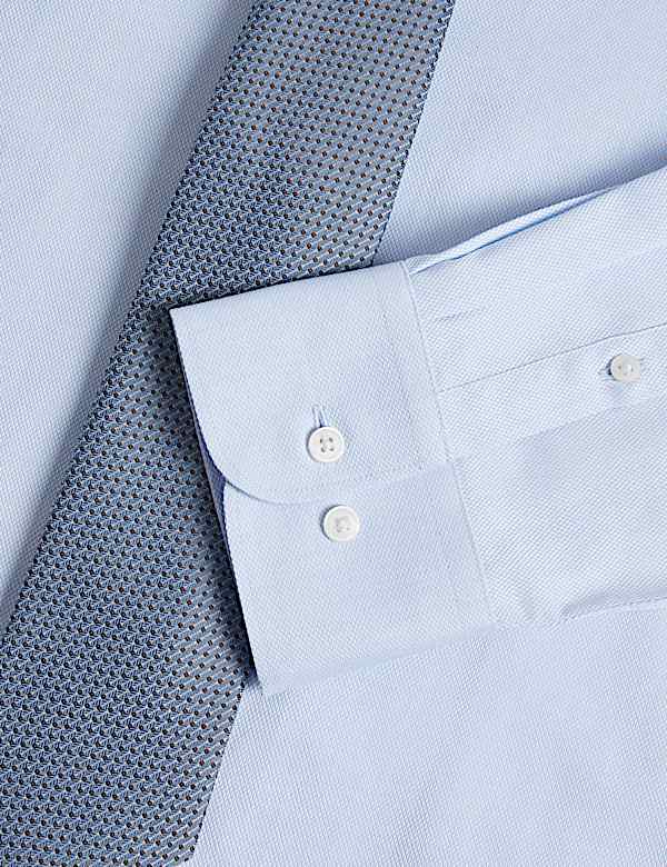 Slim Fit Easy Iron Shirt and Tie - DK