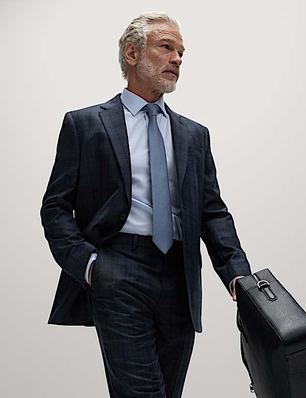 Slim Fit Easy Iron Shirt and Tie - DK