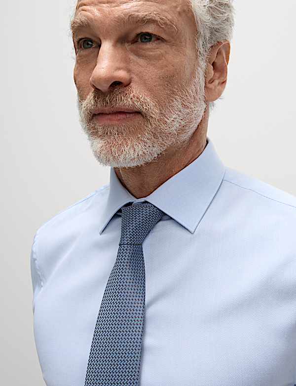 Slim Fit Easy Iron Shirt and Tie - DK