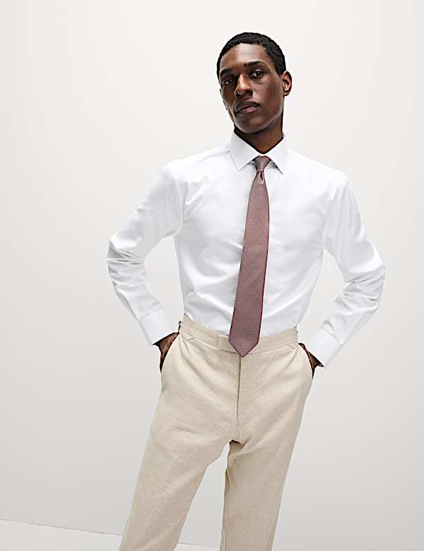 Slim Fit Easy Iron Shirt and Tie - VN