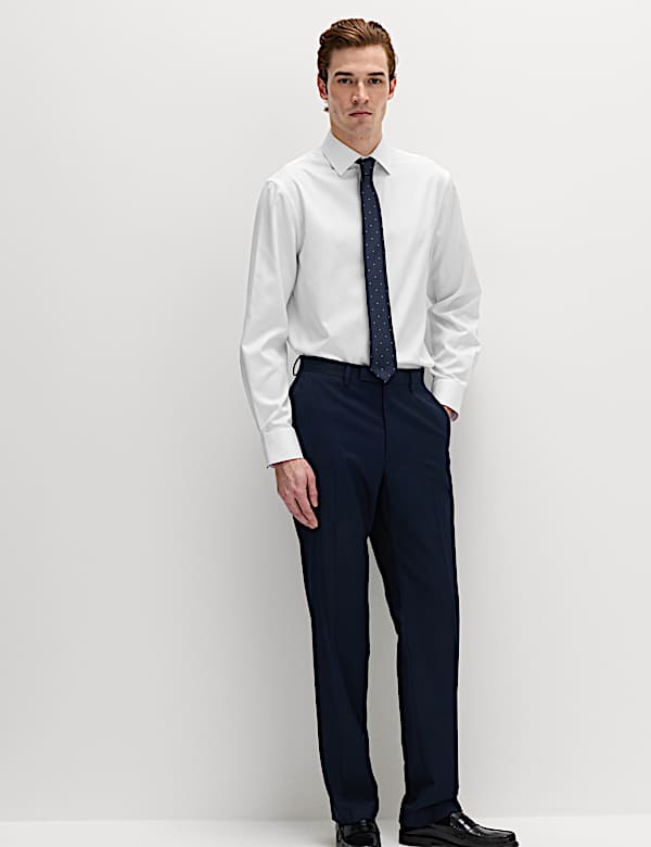 Regular Fit Cotton Blend Shirt & Tie Set - KR