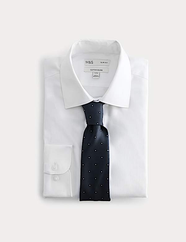2 Piece Slim Fit Easy Iron Shirt & Tie Set - US