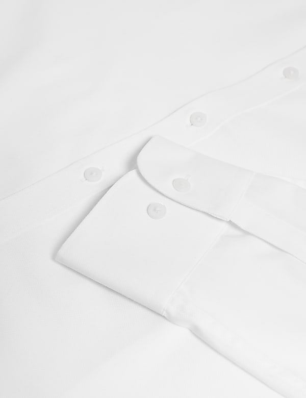 4pc Regular Fit Easy Iron Shirt and Tie Set - HR