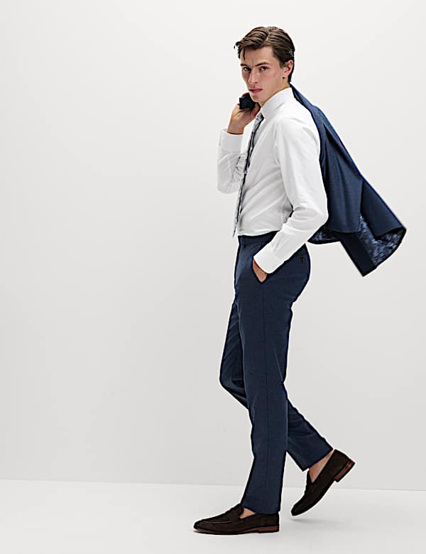 4pc Regular Fit Easy Iron Shirt and Tie Set - HR