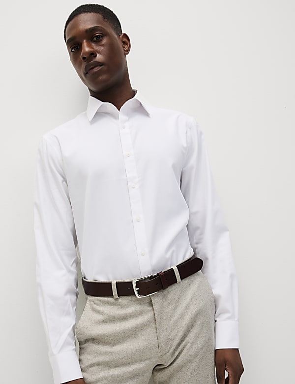4pc Regular Fit Easy Iron Shirt and Tie Set