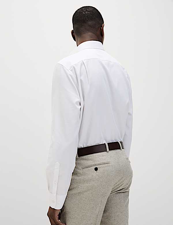 4pc Regular Fit Easy Iron Shirt and Tie Set