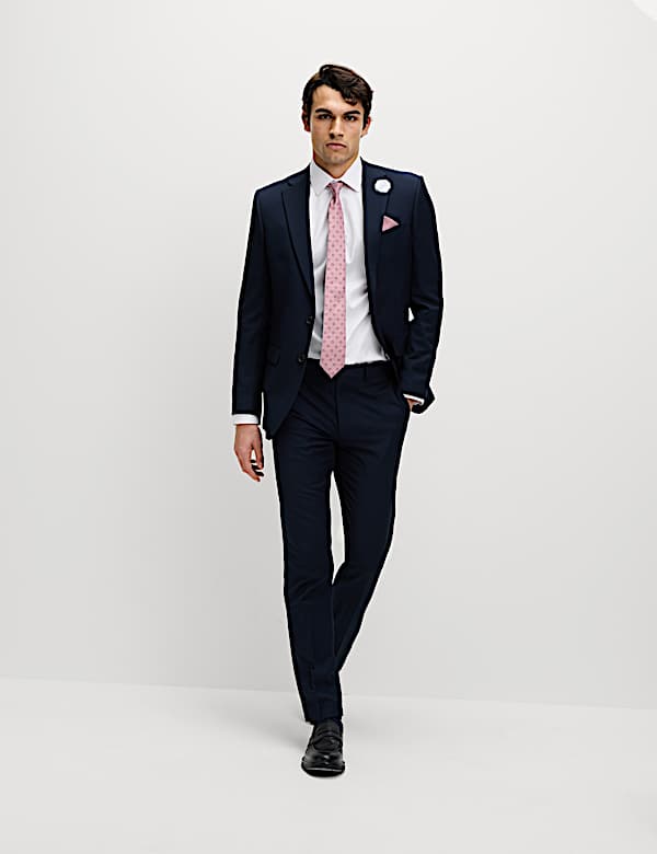 4pc Regular Fit Easy Iron Shirt and Tie Set - JO