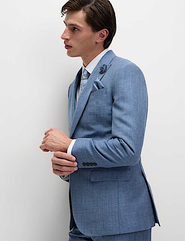 4pc Slim Fit Easy Iron Shirt and Tie Set - BE