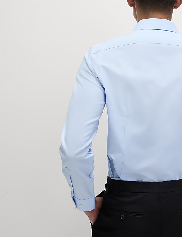 4pc Slim Fit Easy Iron Shirt and Tie Set - MX