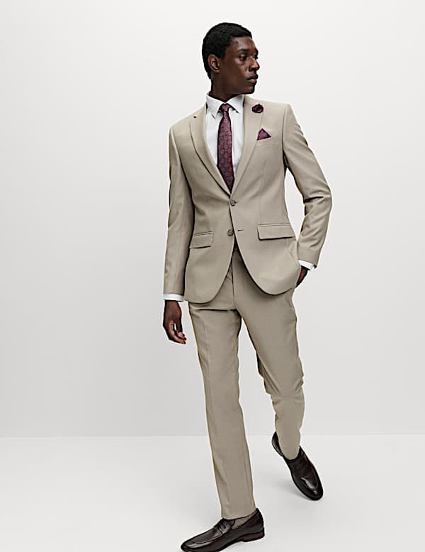 4pc Slim Fit Easy Iron Shirt and Tie Set - IS