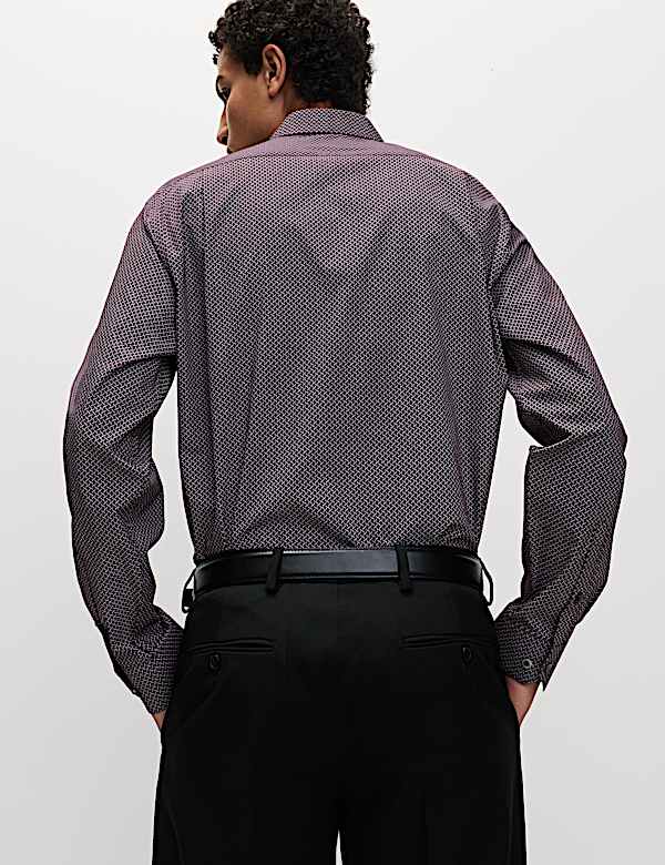 Regular Fit Pure Cotton Printed Shirt - US