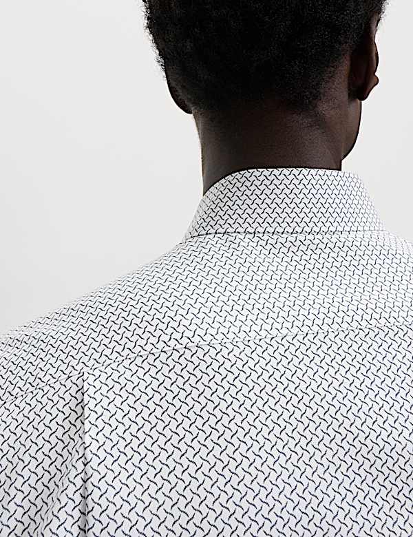 Regular Fit Pure Cotton Printed Shirt