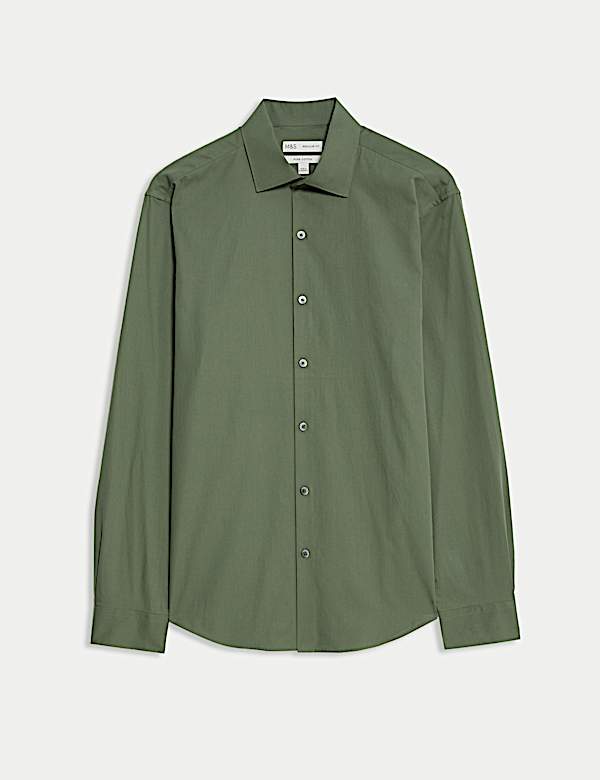 Regular Fit Pure Cotton Shirt - US