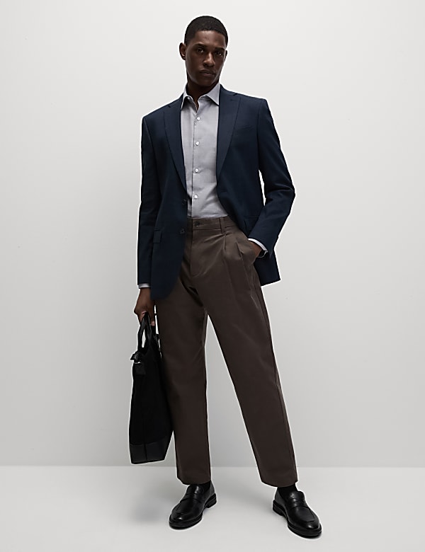 Chemise coupe standard 100 % coton &agrave; motif textur&eacute;, repassage facile - LU