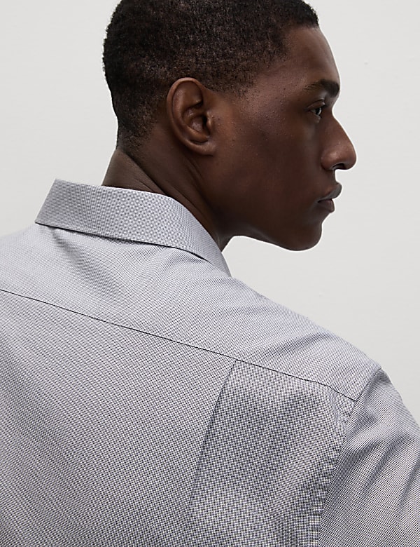 Chemise coupe standard 100 % coton &agrave; motif textur&eacute;, repassage facile - LU