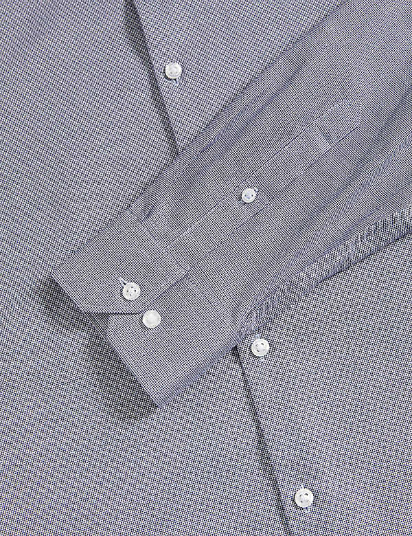 Regular Fit Easy Iron Pure Cotton Textured Shirt