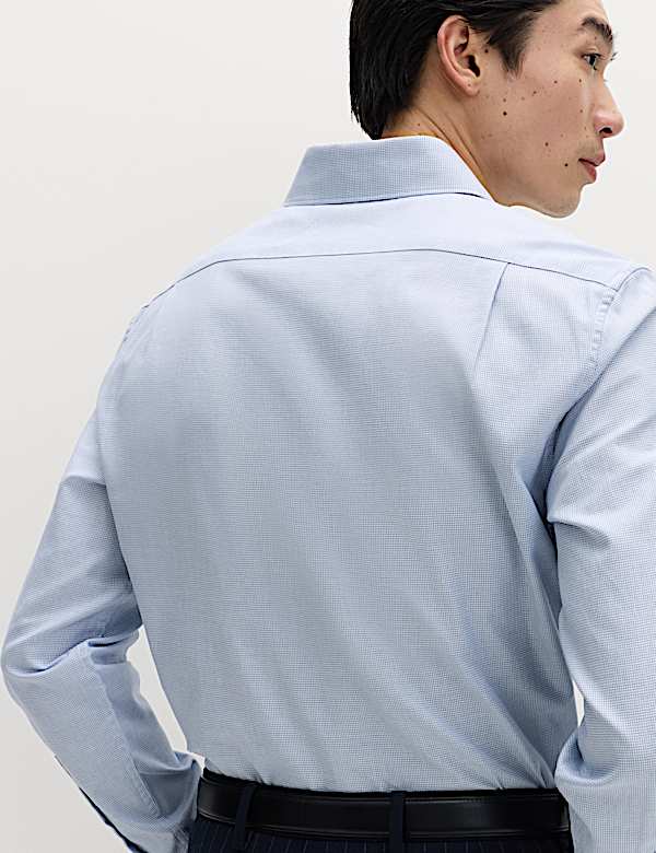 Regular Fit Pure Cotton Textured Shirt