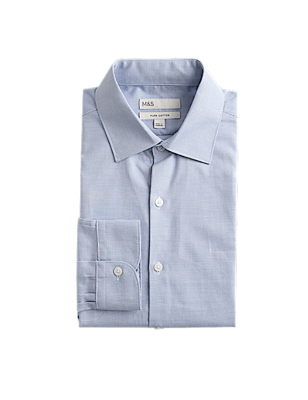 Regular Fit Pure Cotton Textured Shirt