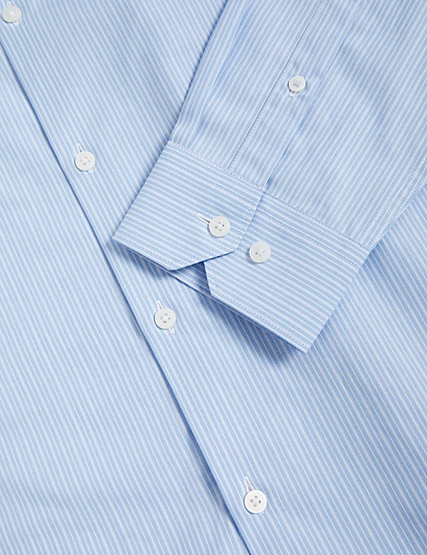 Regular Fit Easy Iron Pure Cotton Striped Shirt - PL