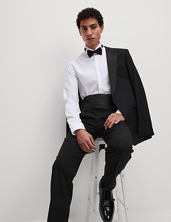 Slim Fit Cotton Blend Dress Shirt - ES