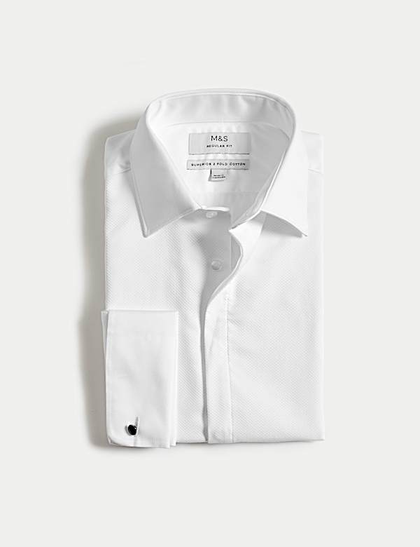 Regular Fit Luxury Cotton Double Cuff Dress Shirt - CY