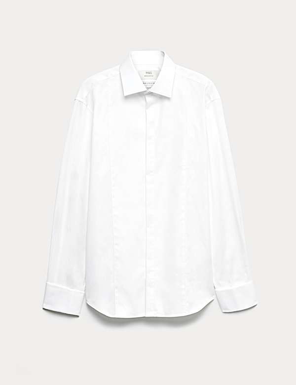 Regular Fit 2 Inch Shorter Pure Cotton Textured Luxury Shirt - JP